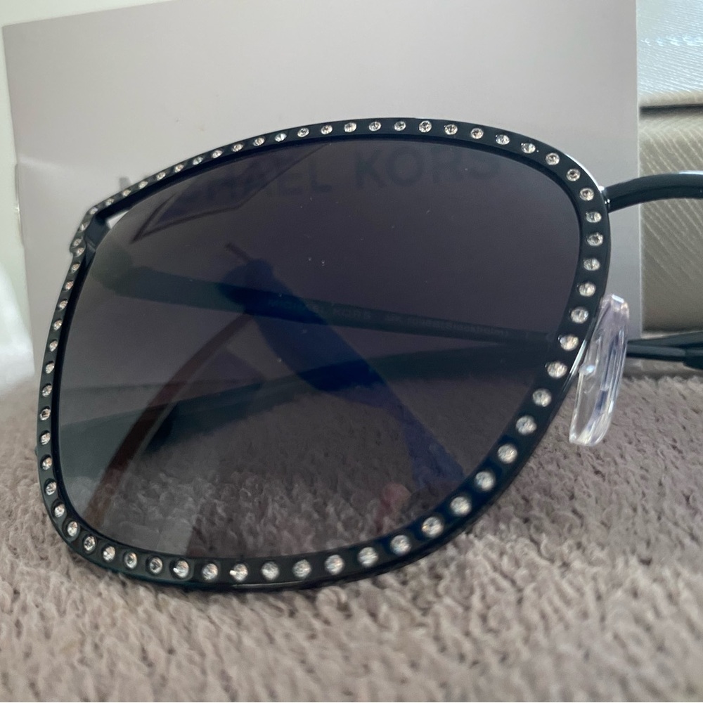 NWT Michael Kors Stockholm Rhinestone Sunglasses Black MK1098B - Picture 8 of 16